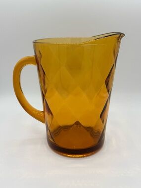 Hazel-Atlas Amber Glass Pitcher - Home Dining